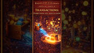 📘 Crypto 101 – Lesson 26 TRANSACTIONS: EVERYTHING YOU NEED TO KNOW #rainescoinuniversity