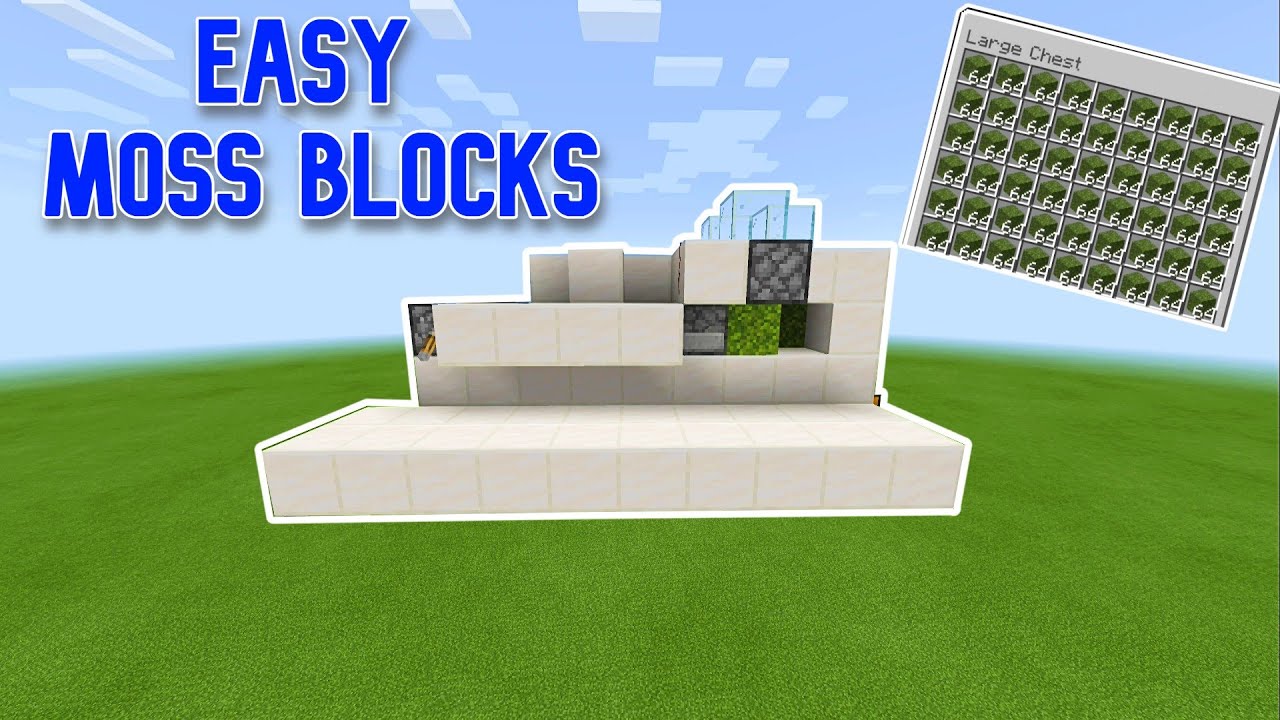 How To Make A (Easy) Moss Block Farm Minecraft Bedrock 1.17 windows10