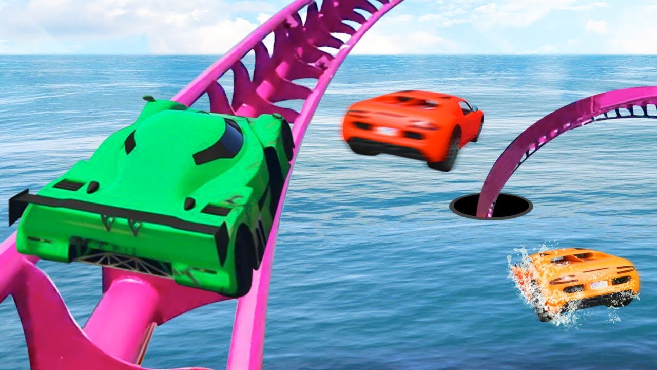 GTA 5 ROLLERCOASTER RACE BATTLE!