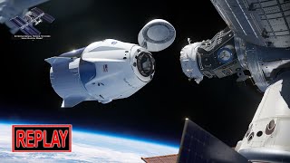 REPLAY: SpaceX Dragon CRS 30 cargo arrives at ISS! (23 Mar 2024)