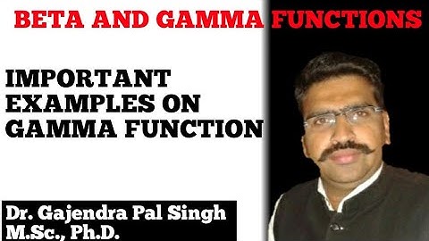 Beta and Gamma functions (Part 6)| Dr. Gajendra Pal Singh ( GPS Sir)|Engineering Mathematics
