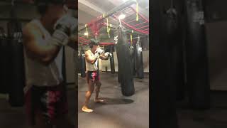 UFC Training Muay Thai Heavy Bag Workout and Drills