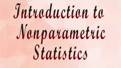 Introduction to Nonparametric Statistics