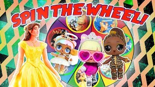 Lol surprise dolls disney movies spin the wheel game! sugar, fierce,
and suite princess play game draw pictures of their...