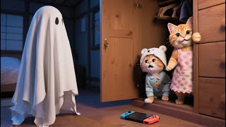 Ginger Kitten Meets a โGhostโ ๐ป๐ฎ But Mama Cat Teaches a Warm Lesson of Love โค๏ธ