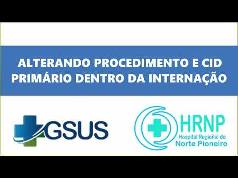 Alterar Procedimento Principal e CID Primário dentro do GSUS