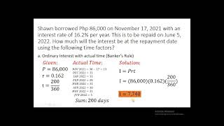 Ordinary Simple Interest // Banker's Rule vs Ordinary Simple Interest with approximate time