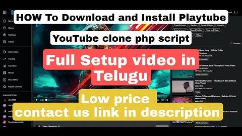 Playtube Full Setup in Telugu || Youtube Clone php script || #playtube #youtubeclone #youtubechannel