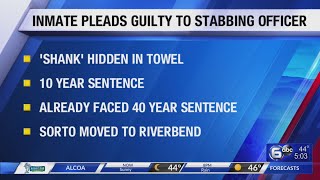 Inmate pleads guilty to stabbing officer