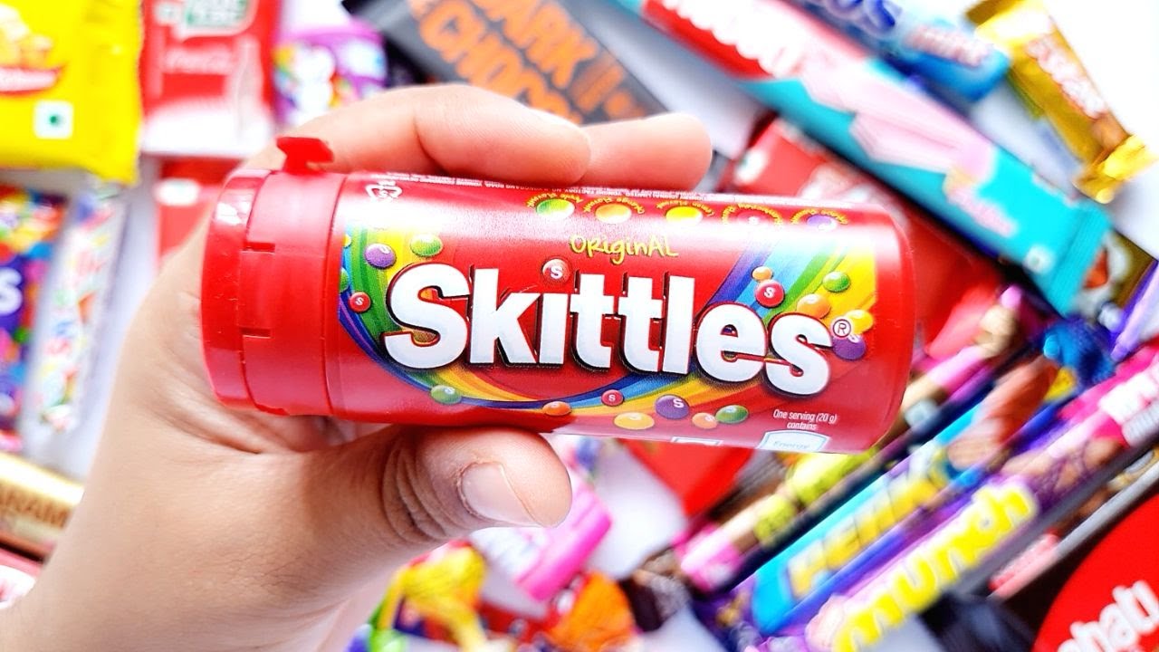 Satisfying Skittles Original Unboxing ASMR | Tiny Color Food - YouTube