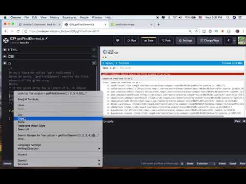 JavaScript Exercises | Hack Reactor's Bootcamp Prep | Module 1 |  Exercise 039_getFirst Element