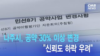 [리포트] 전남 나주시, 공약 30% 이상 변경..."신뢰도 하락 우려" (광주·전남 CMB 뉴스와이드 2024.04.25)