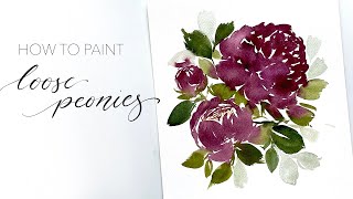How To Paint Loose Fall Peonies