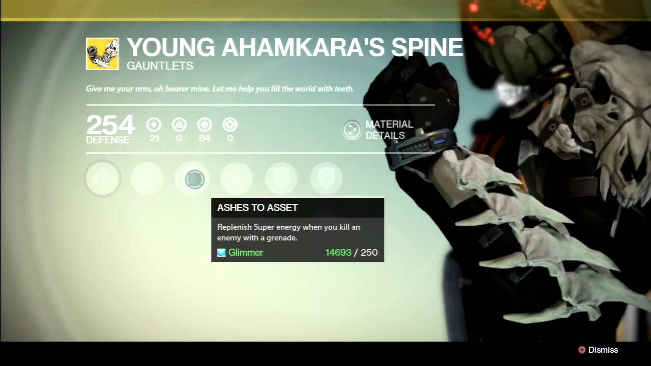 Destiny | Young Ahamkara's Spine | Exotic Gauntlets