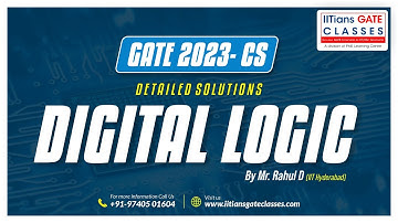 Digital Logics | GATE Computer Science Question Paper solution | GATE 2023 CS/IT | GATE CS Lectures