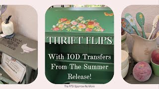 Thrift Flips Using The IOD SUMMER 2025 RELEASE | Iron Orchid Designs Makeover A Desk, Bench, Spoons