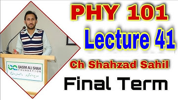PHY101 Lecture 41 Waves and Particles | Important For Final Term 2021 | Ch Shahzad Sahil
