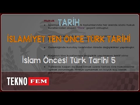 YGS-LYS TARİH - İslam Öncesi Türk Tarihi 5