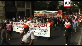 Civil servants protest slash in pay, pensions and possible job cuts