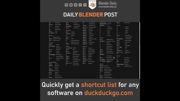 Blender Shortcuts Cheat Sheet #Shorts