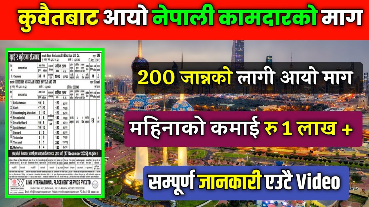 ✅New Kuwait Working Demand In Nepal | Kuwait Kasari Jane Nepal Bat 