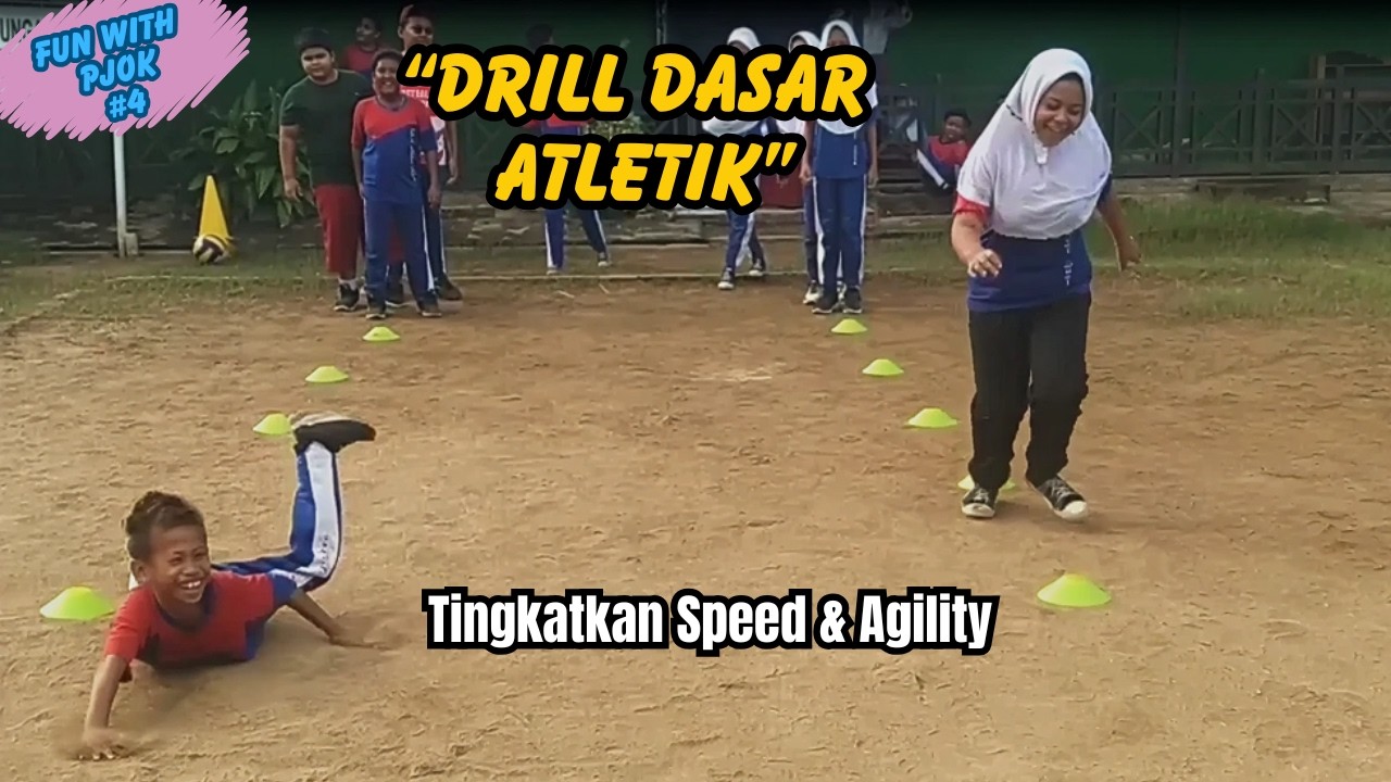 Fun with PJOK #4 | Drill Dasar Atletik SD: Variasi Lompat & Zigzag Cone