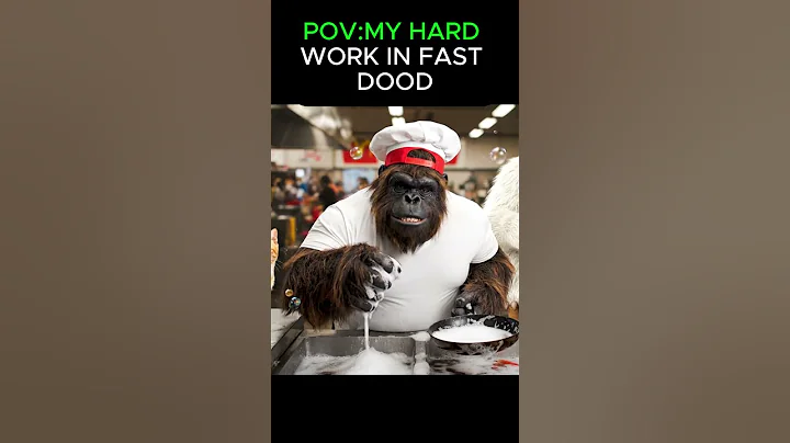 POV: 🍔💪 MY HARD WORK IN FAST FOOD 🍟😂 #bigfoot #funny #veo3 #monkey