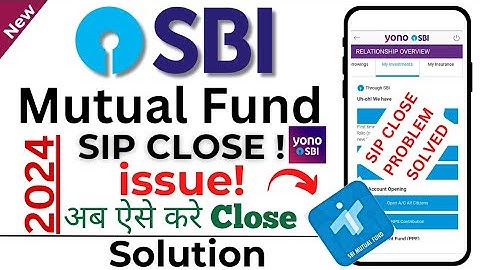 Yono sip cancel problem | SBI Mutual Fund SIP cancel Problems Solved ! | SBI investap APP | 2024