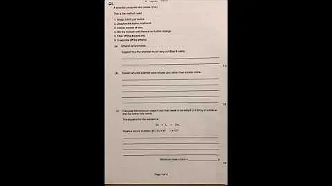 GCSE Chemistry Exam Practice: Making salts practical model answer