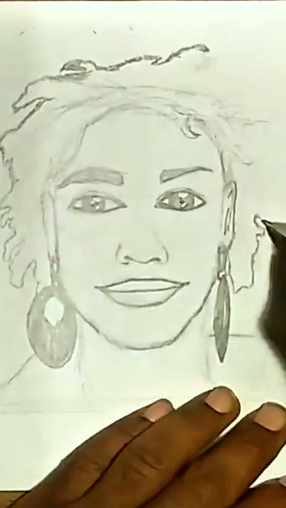 how to draw a black girl #shorts 🎥