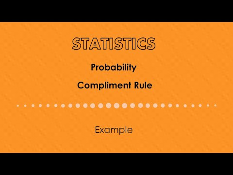Probability. Compliment rule. Example.