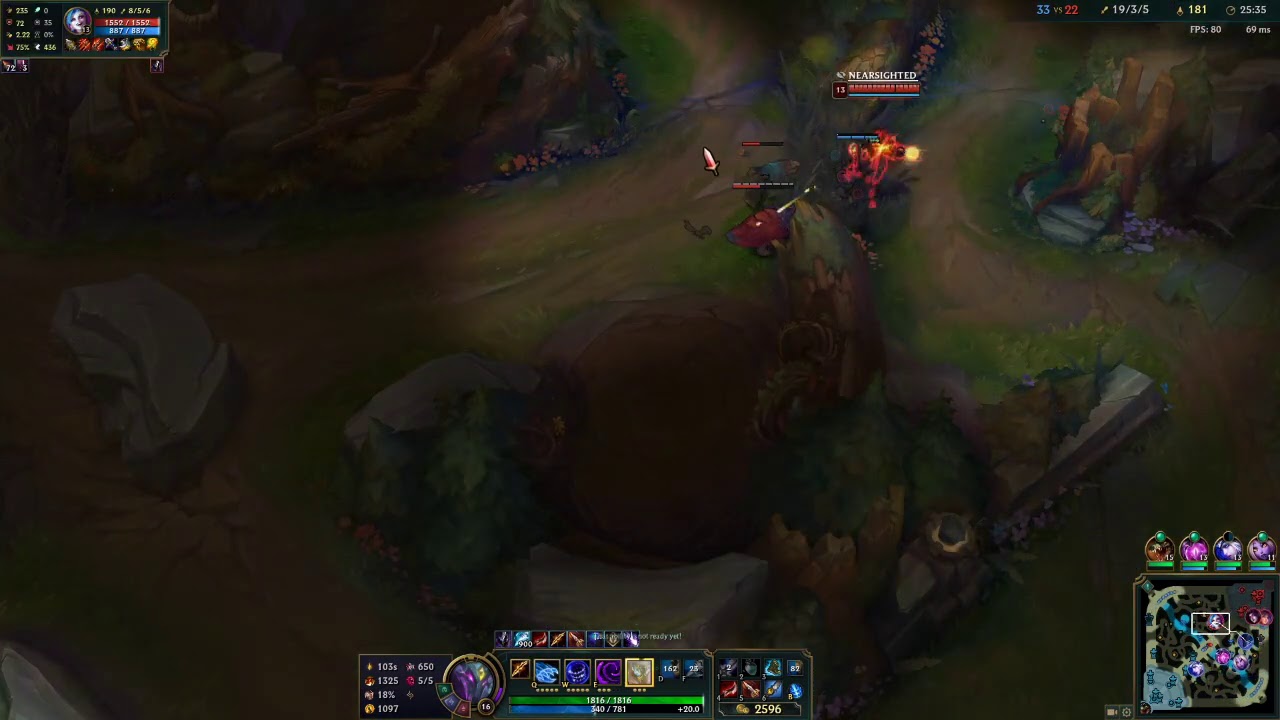 Nocturne runs over the enemy adc!