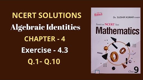 class 9/Maths/ chapter 4 /ex- 4.3/ Shri Balaji Publications/ Dr Sudhir Kumar Pundir NCERT solutions