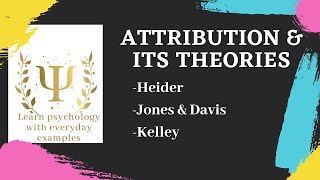 Theories of Attribution || Social Psychology