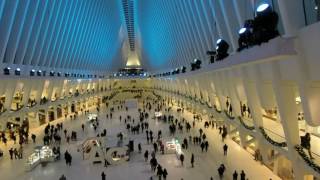 World Trade Center - Oculus shopping area - Time Lapse - New Year's Eve 12/31/2016