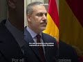 Hakan Fidan, ministro de Relaciones Exteriores turco agradece a España su reconocimiento a Palestina