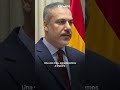 Hakan Fidan, ministro de Relaciones Exteriores turco agradece a España su reconocimiento a Palestina