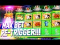 WINNER ON MAX BET! Live Trigger! Invaders Return From The Planet Moolah - 1c WMS CASINO SLOTS