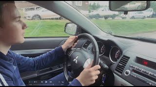 ЕЗДА ПО ГОРОДУ НА Mitsubishi Lancer X ТЕСТ ДРАЙВ МАШИНЫ видео