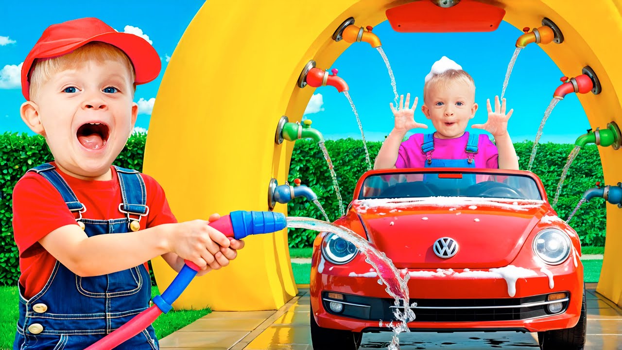 مغامرات أوليفر وآدم في السيارة للأطفال