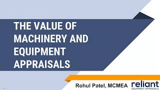 The Value of Machinery & Equipment Appraisals