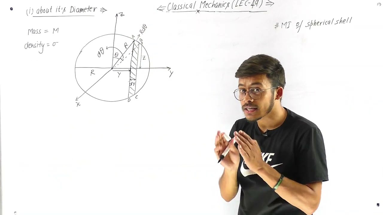 (LEC- 49) Moment of Inertia of Spherical Shell | IITJAM | GATE | B.Sc. , M.Sc.