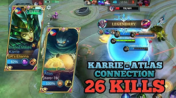KARRIE + ATLAS BEST BUILD 2023 | BUILD TOP 1 GLOBAL KARRIE GAMEPLAY | MOBILE LEGENDS.