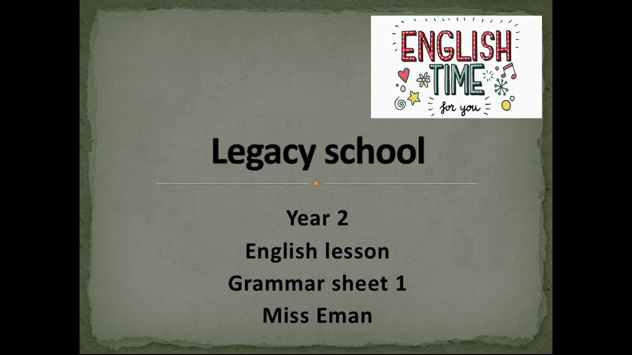 Year 2 grammar sheet 1 - YouTube