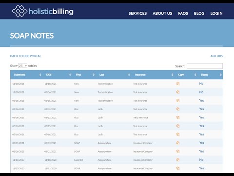 How to sign an un-signed SOAP note in Holistic Billing Services