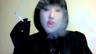 Smoking Mask-Lady in Black