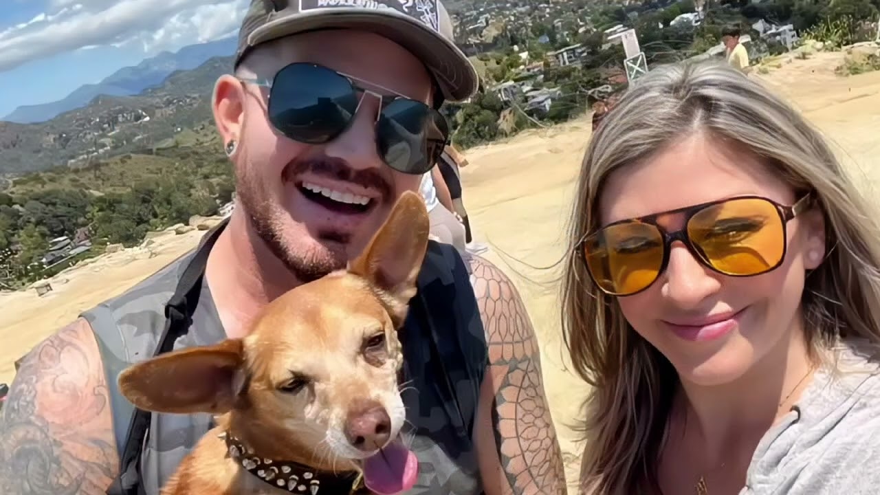 Adam Lambert : New photo with Danielle and  Pharaoh hiking via Danielle's IG  2024-05-08