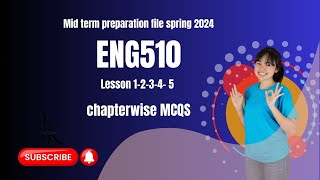 ENG 510 lesson(1-5)wise midterm Obj complete preparation repeated questions #exams