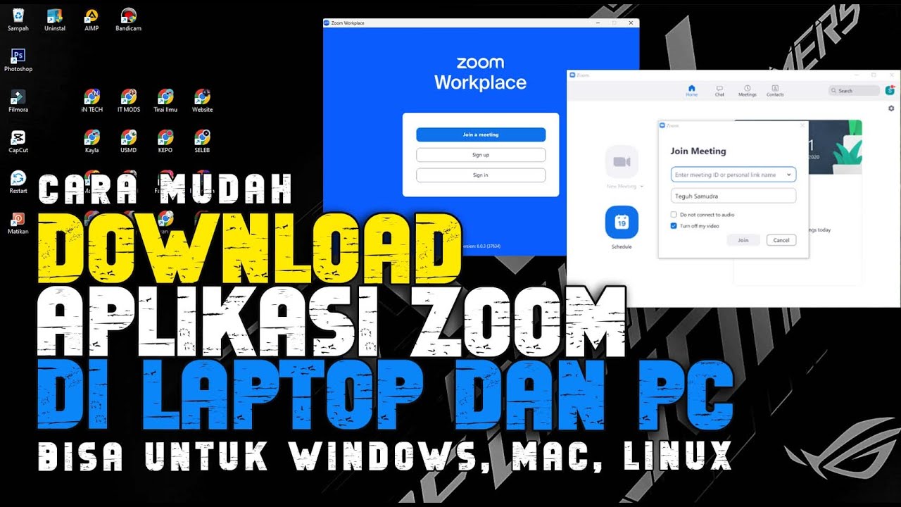 Cara Terbaru Download dan Install Aplikasi Zoom Di Laptop !! Pasang