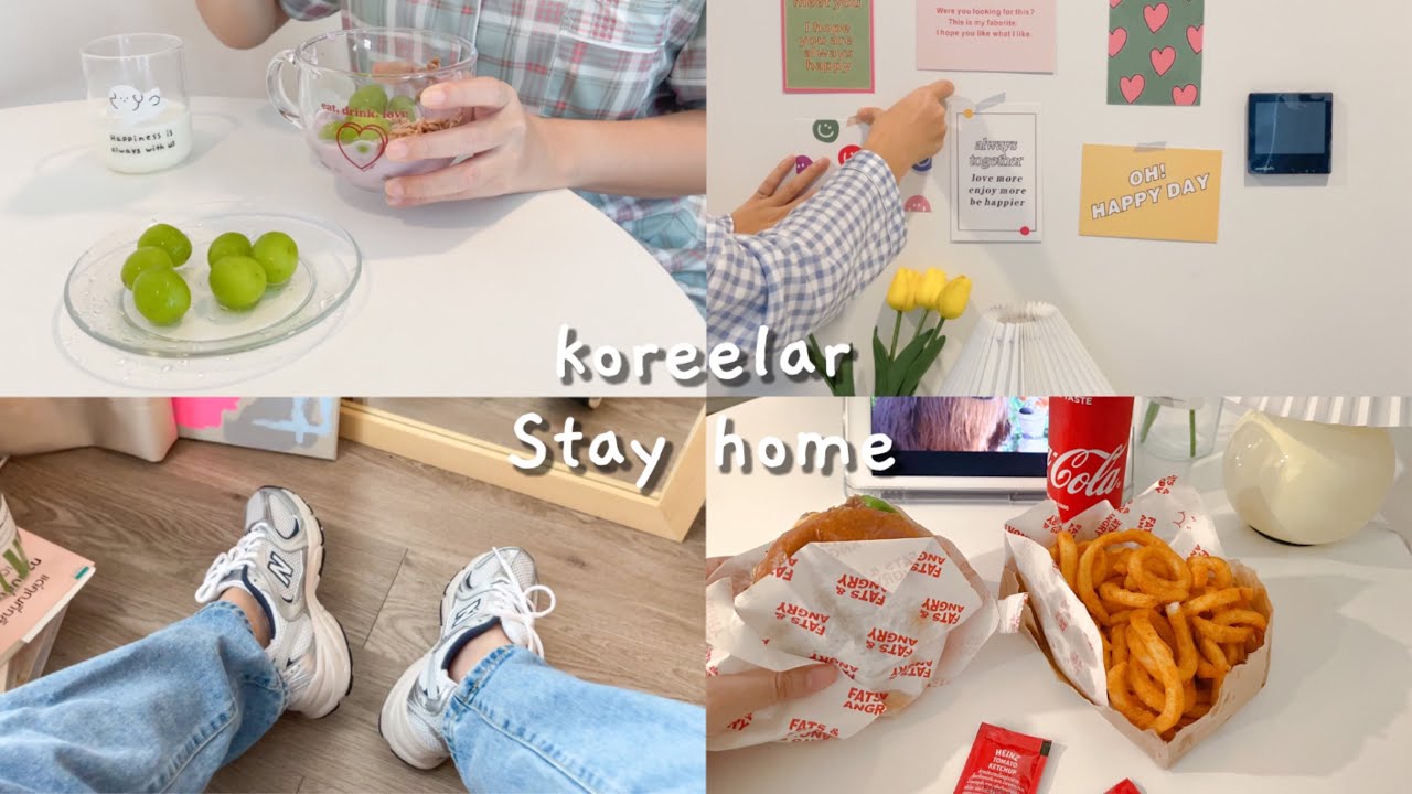 VLOG 42 | stay home อีกครั้ง ,ติดโปสการ์ด,unbox รองเท้า new balance MR530 , เบอร์เกอร์ fat&angry